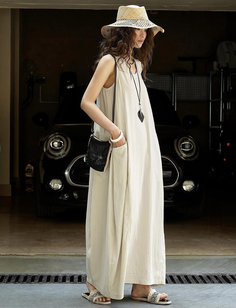 Pixie Market Beige Parachute Dress-PREORDER
