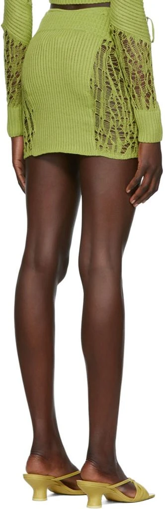 Danielle Guizio SSENSE Exclusive Green Miniskirt 3