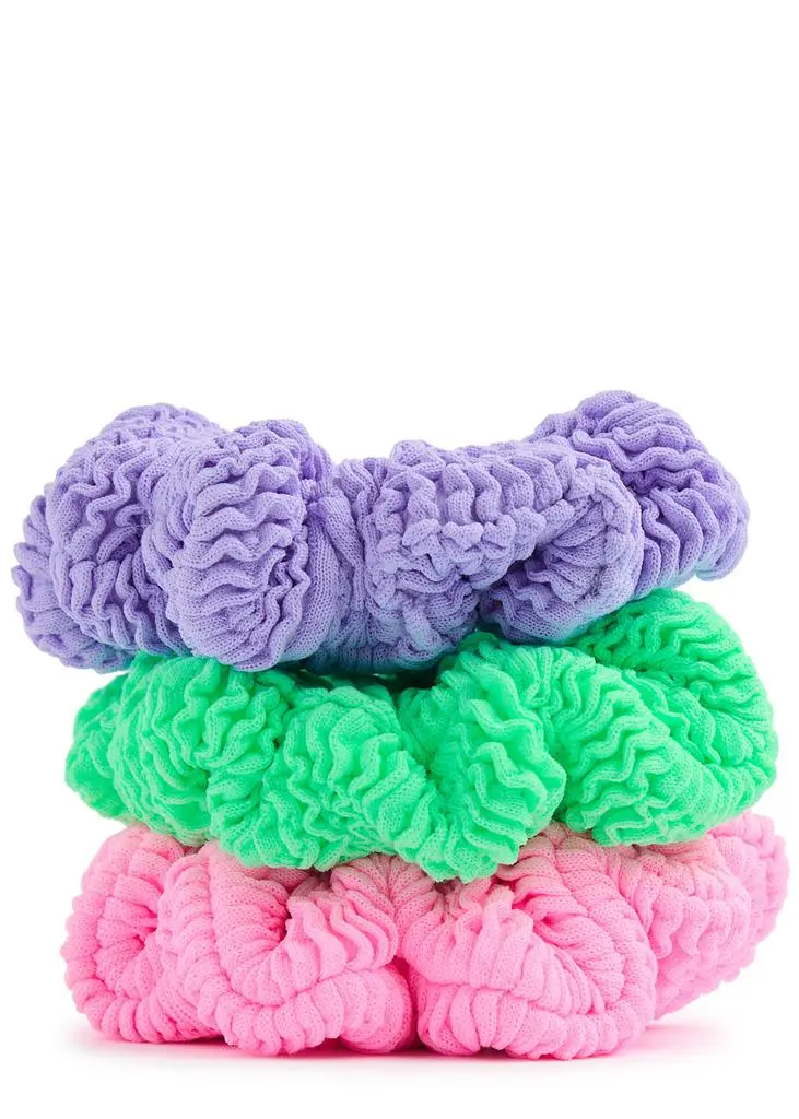 HUNZA G KIDS Seersucker scrunchies - set of three  2