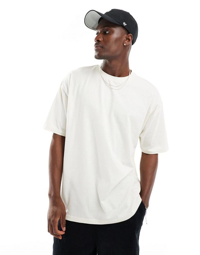 ASOS ASOS DESIGN oversized t-shirt with scenic back print in off white 4