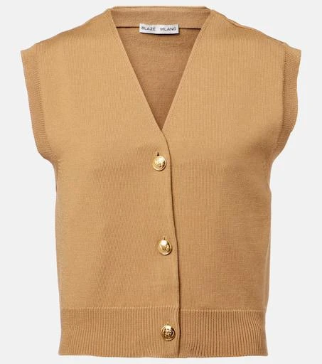 BLAZÉ MILANO Sebright wool-blend sweater vest 1