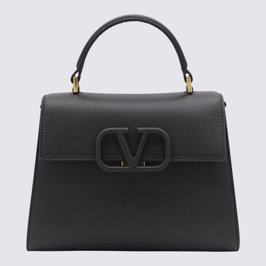 【関税&送料込み】Valentino Garavani Black Leather Vsling Valentino Valentino Garavani Black Leather Vsling Top Handle