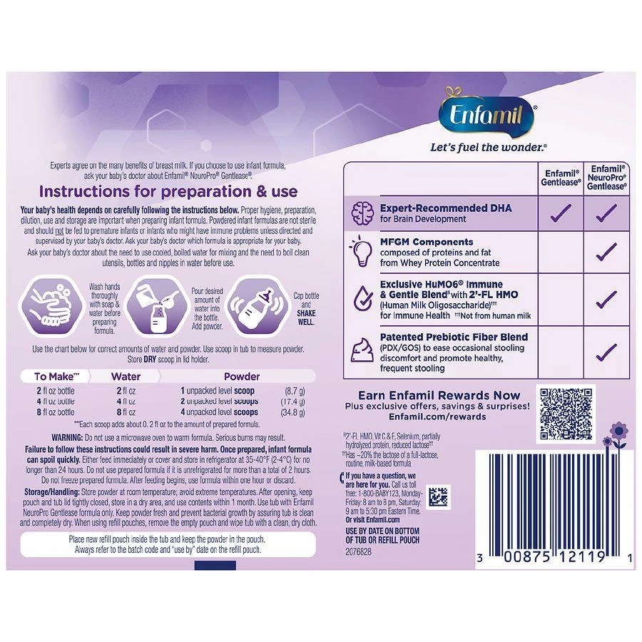 Enfamil Gentlease Infant Formula Powder Can 5