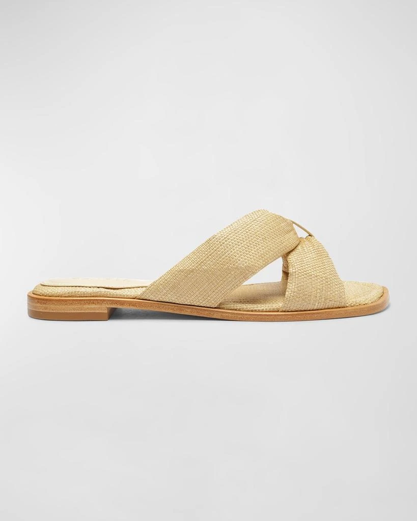 Schutz Fairy Crisscross Flat Slide Sandals 1