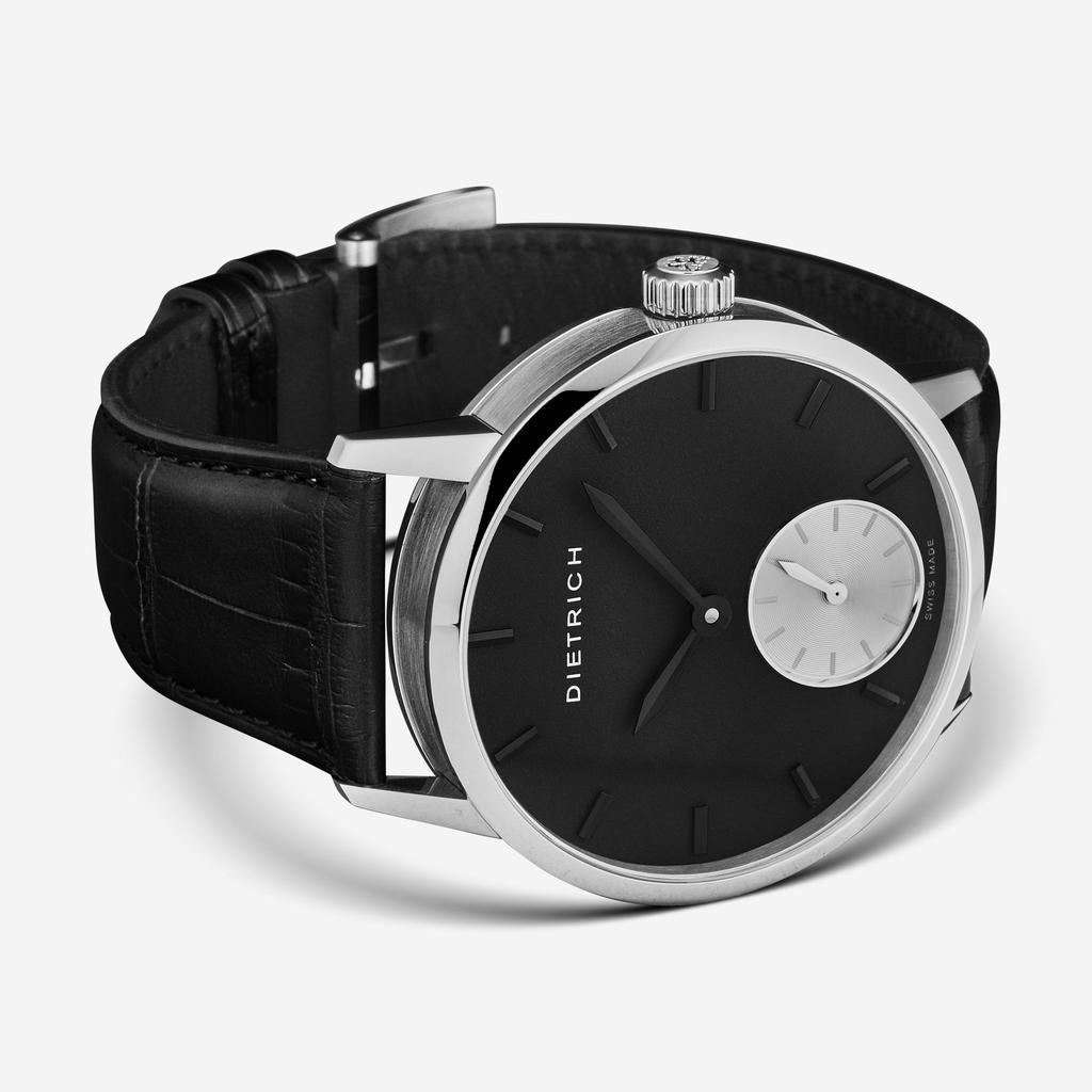 Dietrich Dietrich 'Night' Stainless Steel Men's Manual Wind Watch NB.BLK