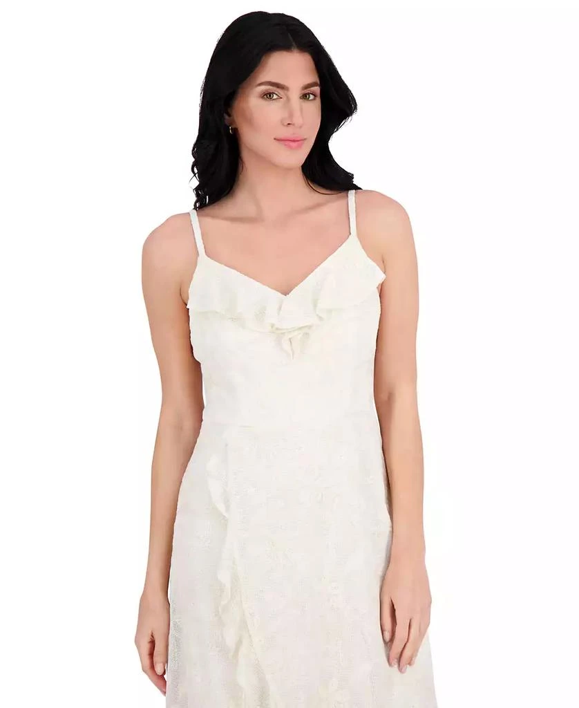 Kensie Women's Ruffled Lace High-Low Midi Dress 4