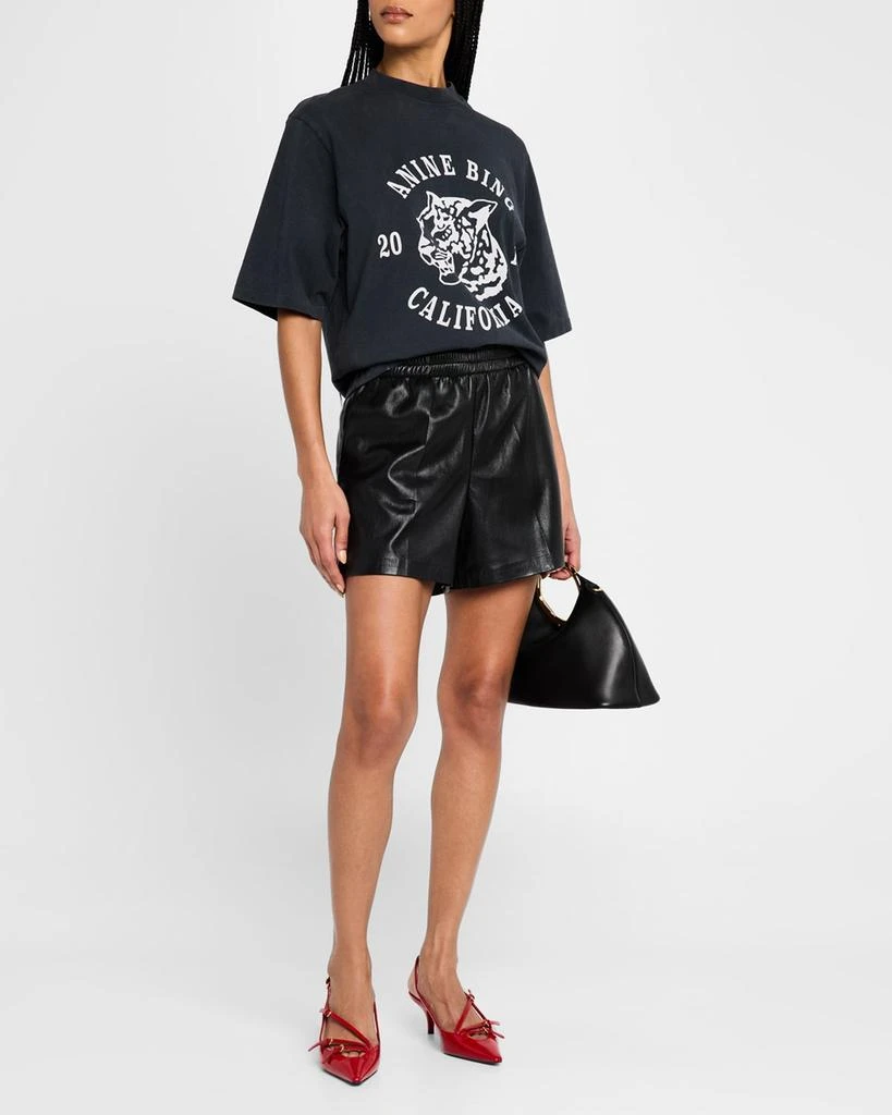 ANINE BING Avi Collegiate Leopard Tee 2
