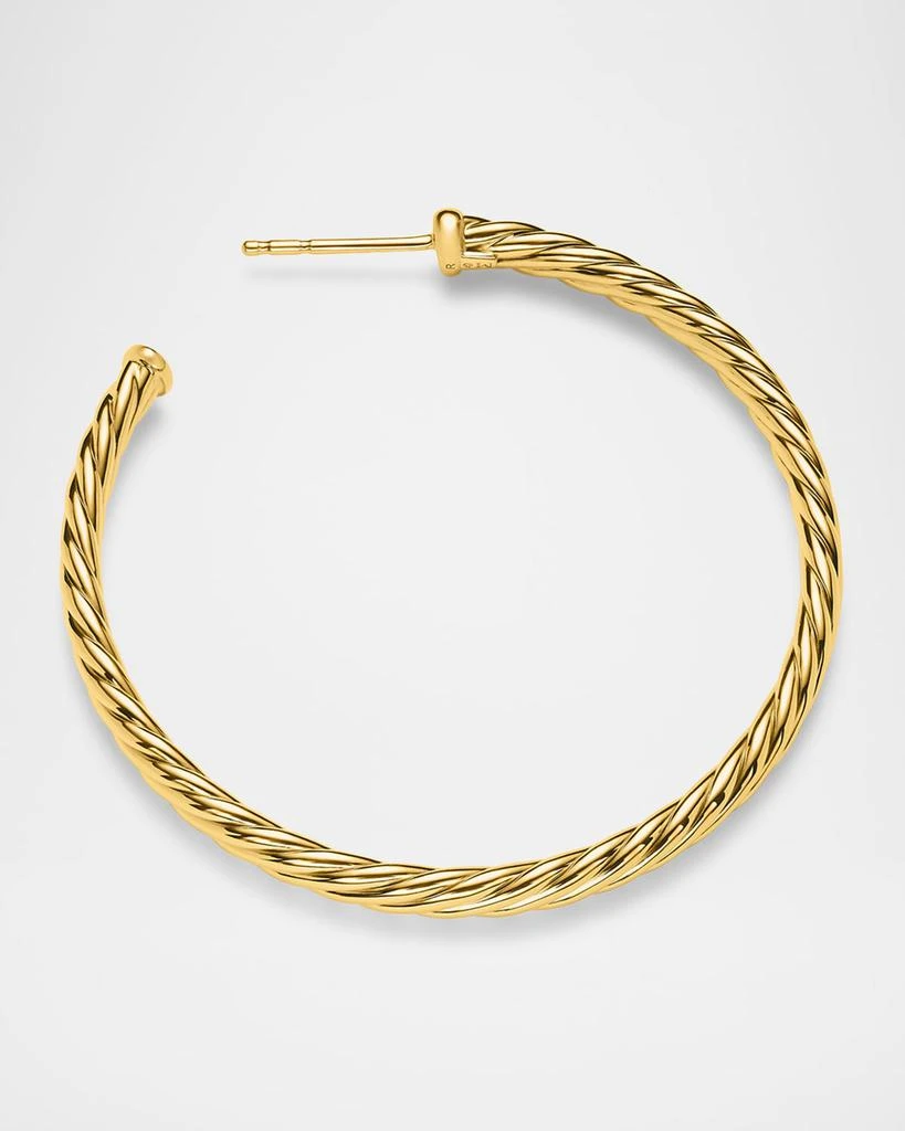 David Yurman Cablespira Hoop Earrings in 18K Gold, 1.5"L 3