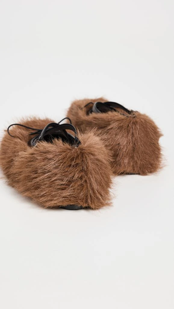 Simone Rocha Faux Fur Crisscross Ballerina Flats 3