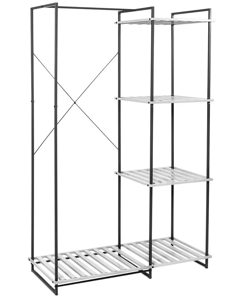 Honey Can Do Freestanding Metal Open Closet Wardrobe 3