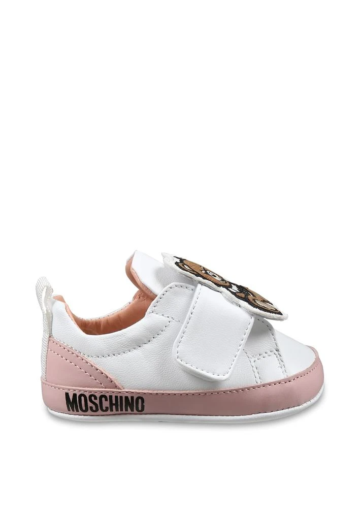 Moschino Pink Sneakers For Baby Girl With Teddy Bear 1