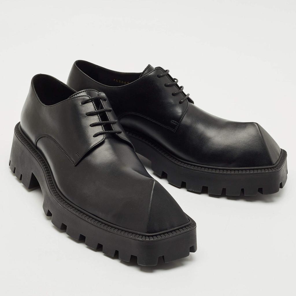 むろりん様用　BALENCIAGA RHINO DERBY SHOES 42 Shop Balenciaga Black Leather Rhino Derby Size 42 on Sale at