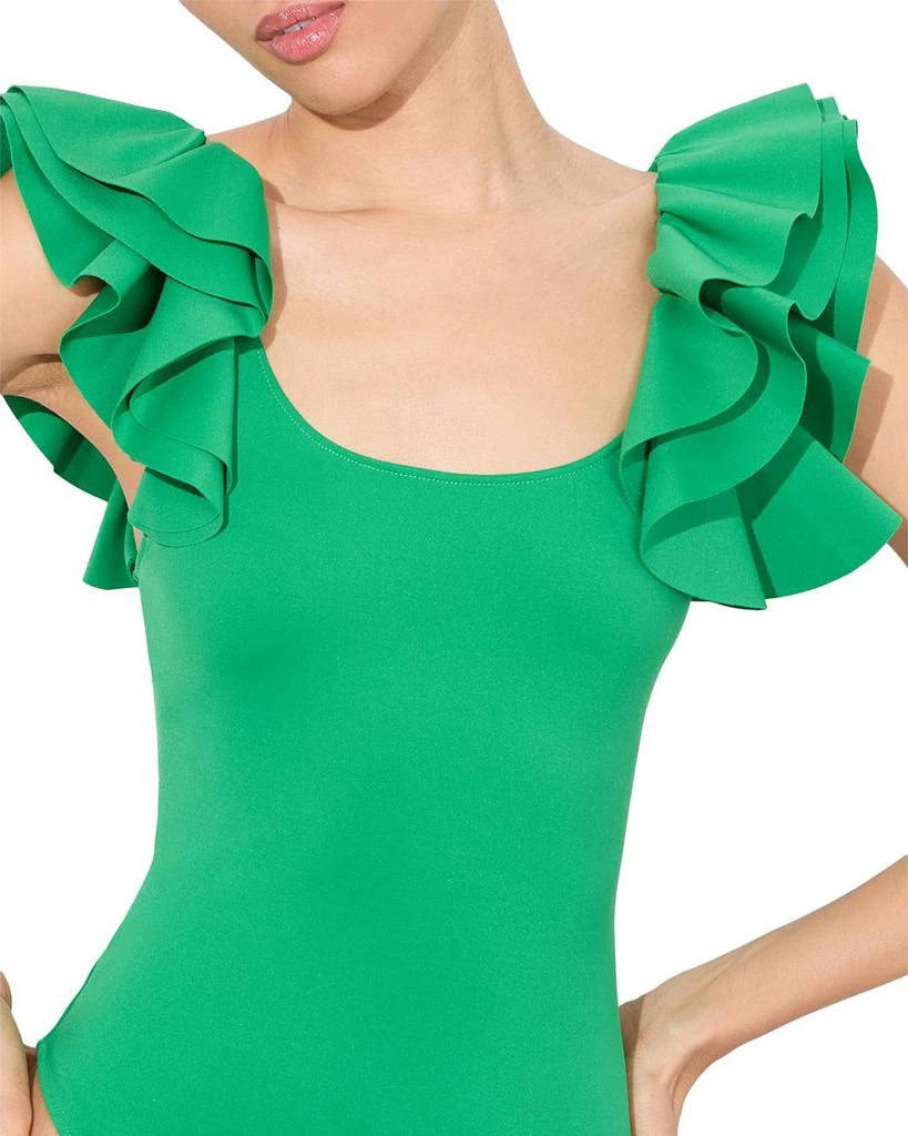 Alice + Olivia Tawny Ruffle Sleeve Bodysuit 5