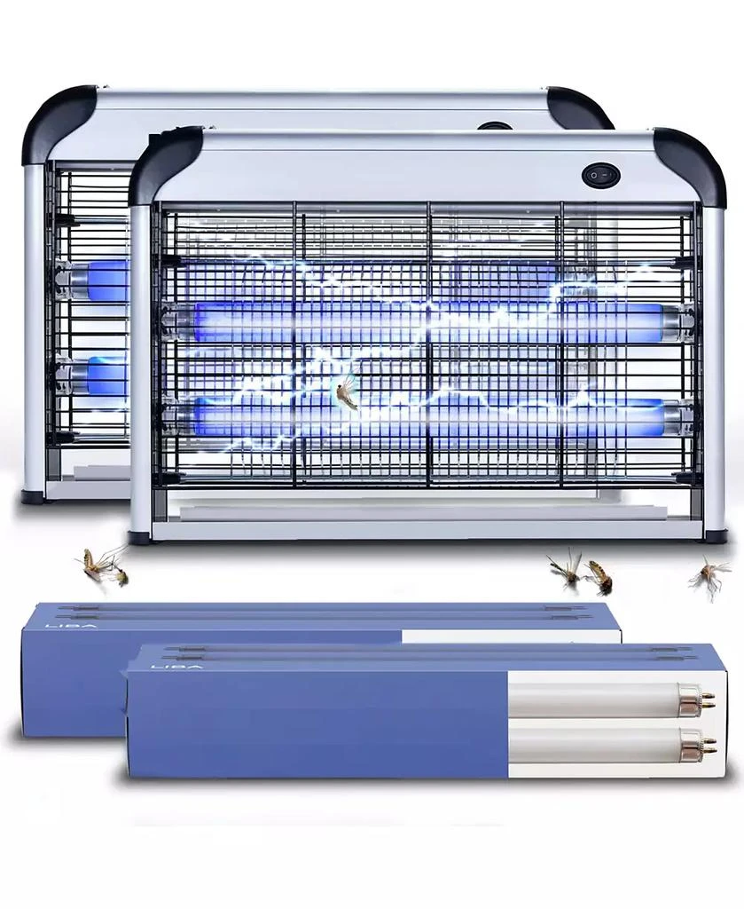 Liba Electric Bug Zapper 2-Pack Indoor Insect Killer with Extra Bulbs Fly and Mosquito Repellent