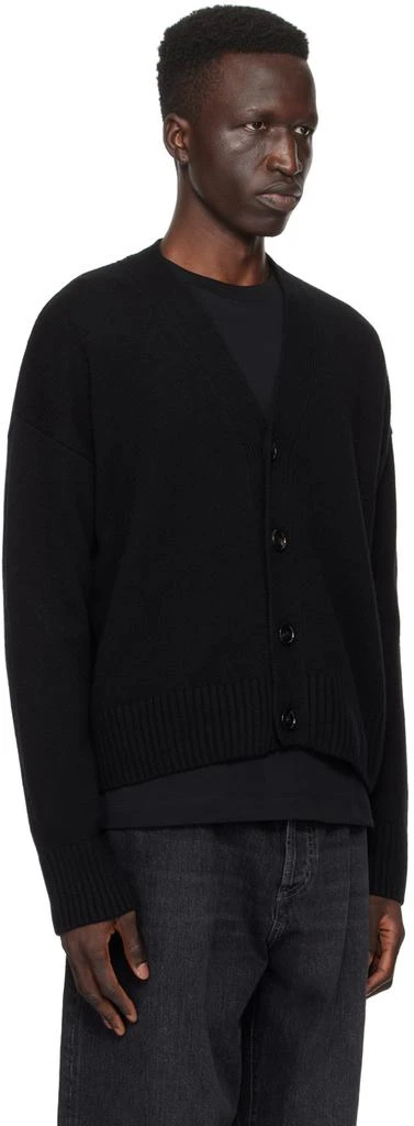 AMI Paris Black Cropped Cardigan 2