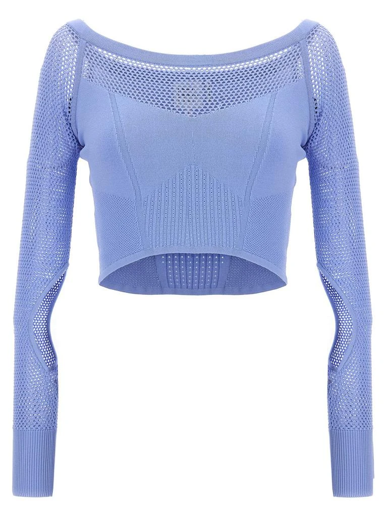 Herve Leger Hervé Léger Mix Cropped Knitted Top 1