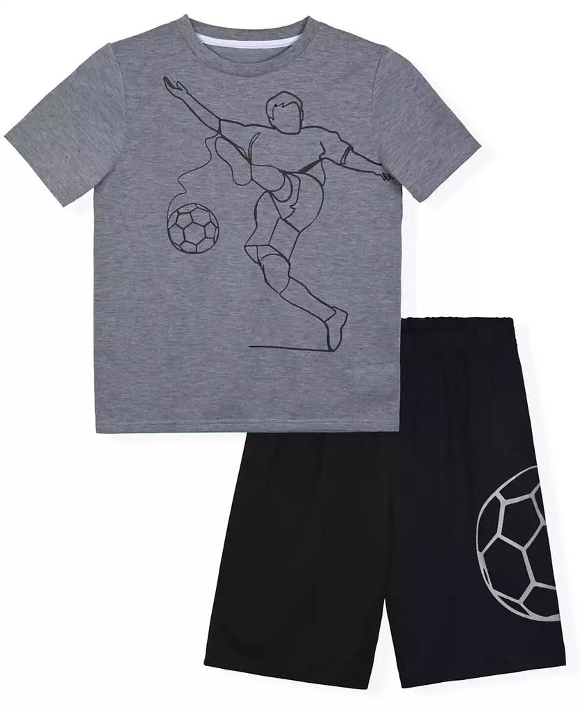 Max & Olivia Big Boys Soccer Shorts 2 Piece Pajama Set