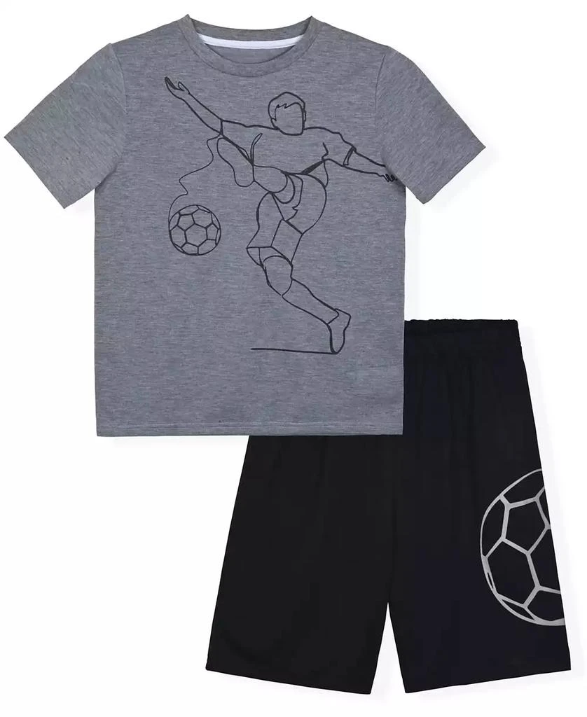 Max & Olivia Big Boys Soccer Shorts 2 Piece Pajama Set 1