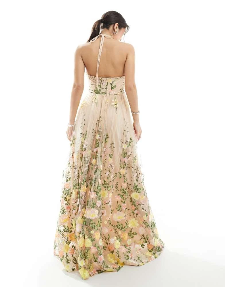 Maya Maya Floral halter neck maxi dress in multi 4