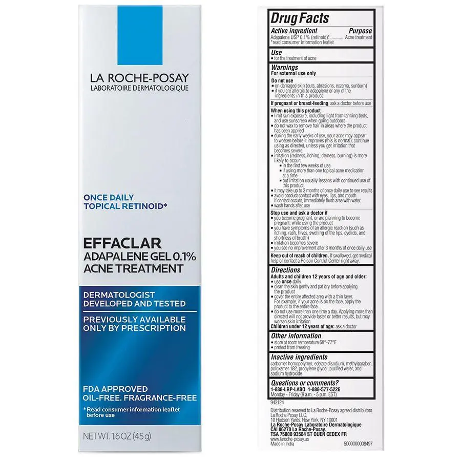 La Roche Posay Adapalene Gel 0.1% Retinoid Acne Treatment 2