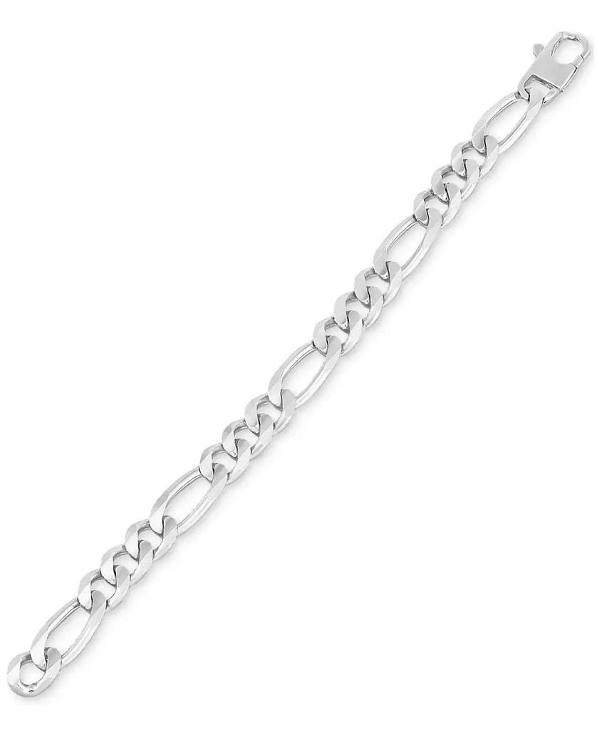 Macy
s Men
s Polished Figaro Link Chain Bracelet in Sterling Silver 3