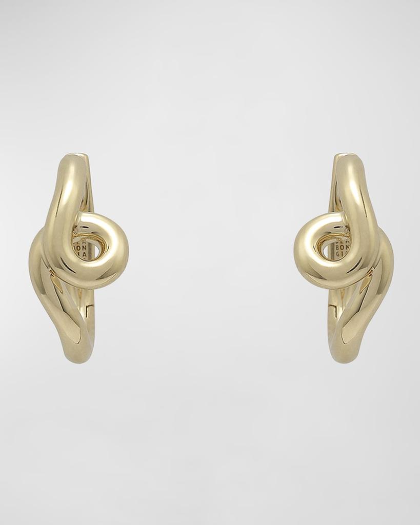 Bea Bongiasca 18K Yellow Gold Single Wave Hoop Earrings