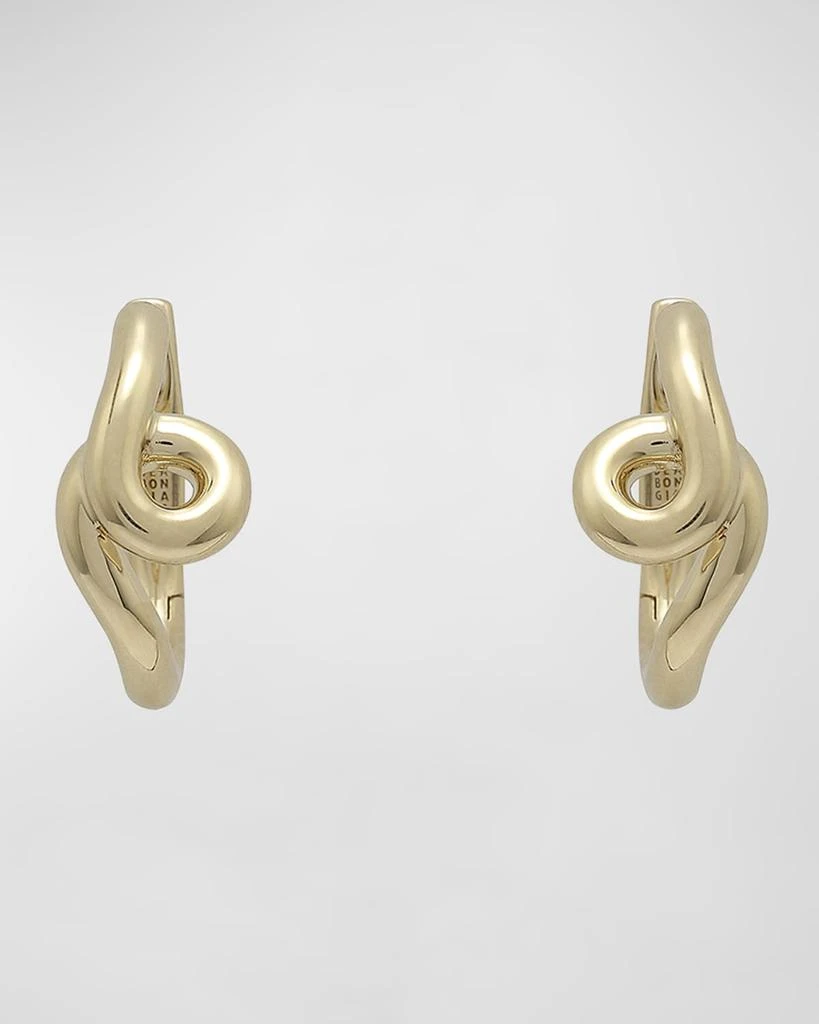 Bea Bongiasca 18K Yellow Gold Single Wave Hoop Earrings 1