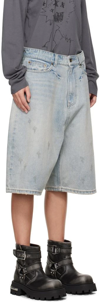 We11done Blue Loose-Fit Denim Shorts 2