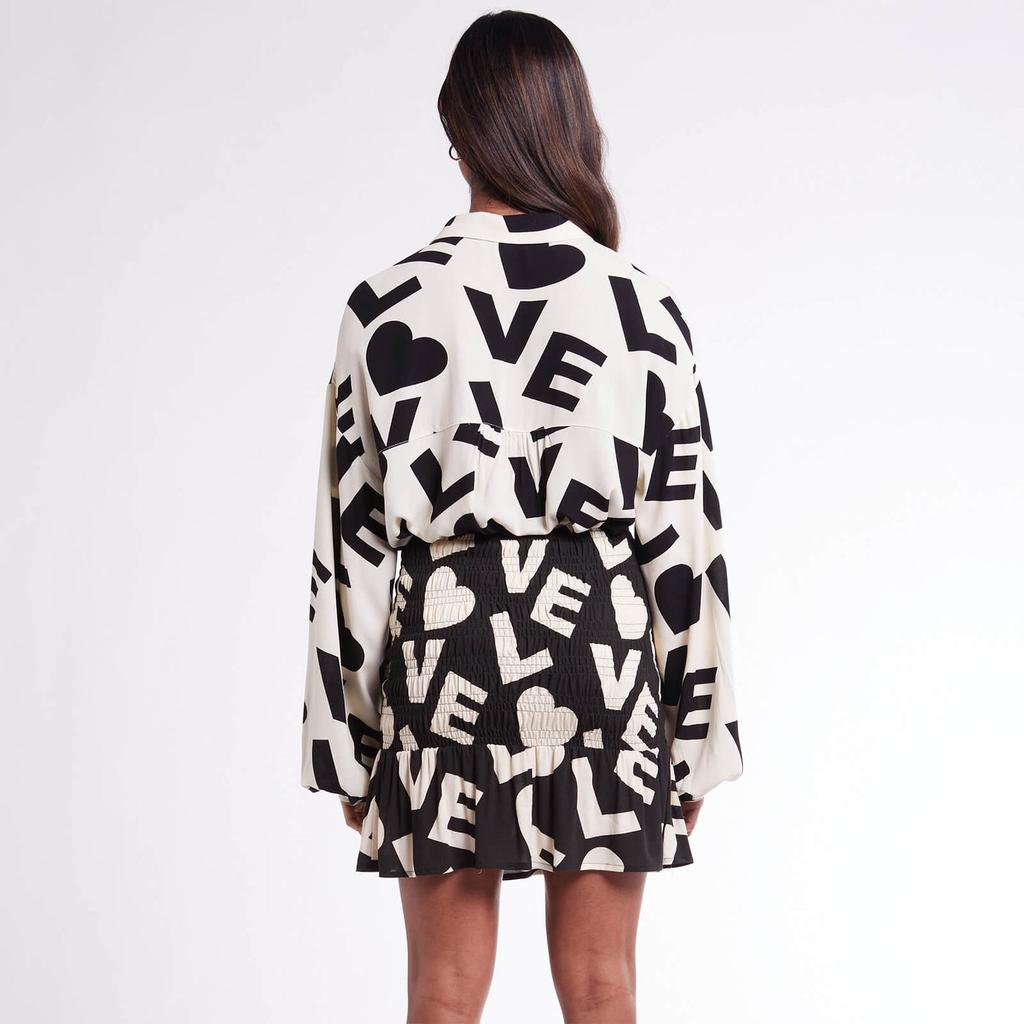 The Hut Never Fully Dressed Women's Paris Love Shirred Mini Skirt - Black