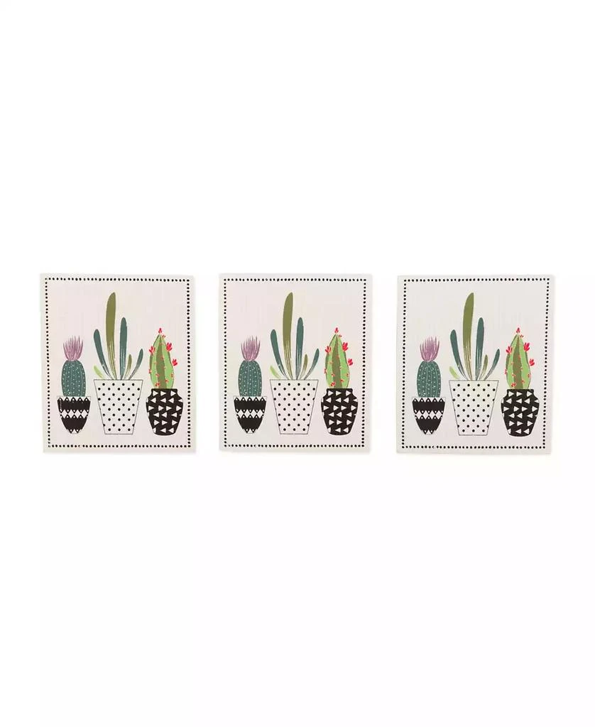 Design Imports Succulents Swedish Dishcloths Set of 3 6
