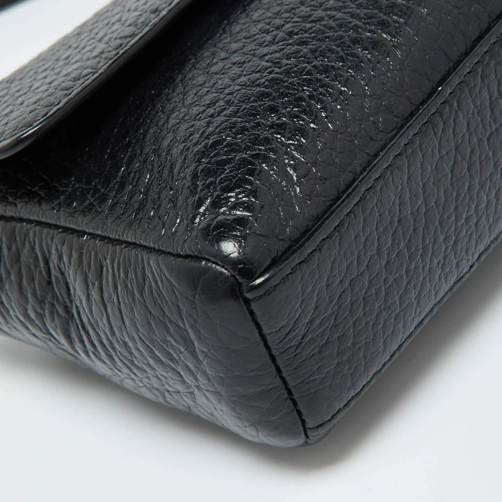 Aigner Aigner Black Leather Flap Crossbody Bag 13