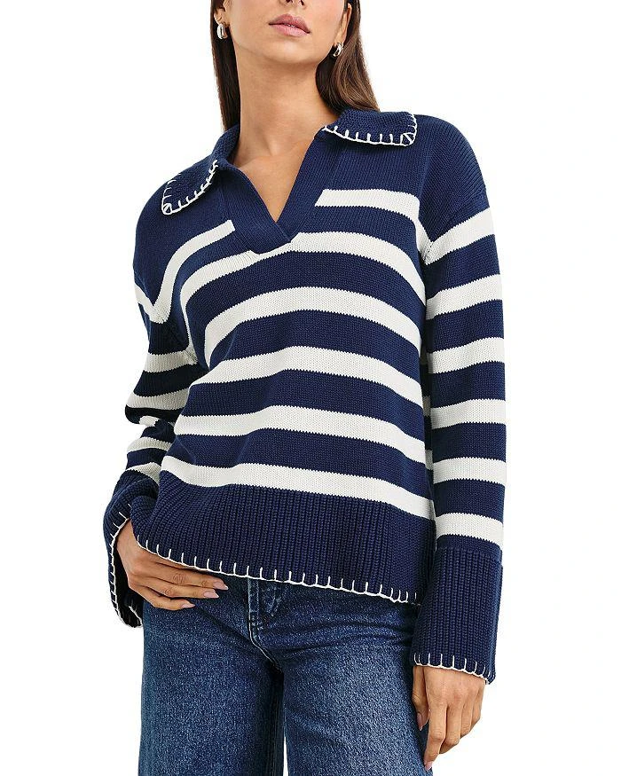 Rails Athena Collared Striped Sweater 1