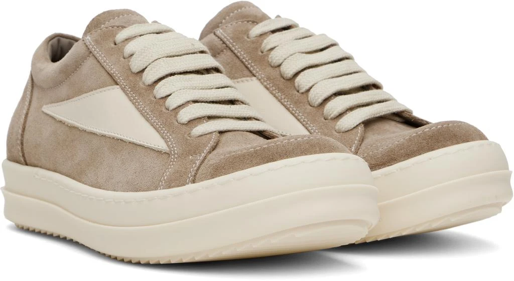 Rick Owens Taupe Hollywood Vintage Sneakers 4