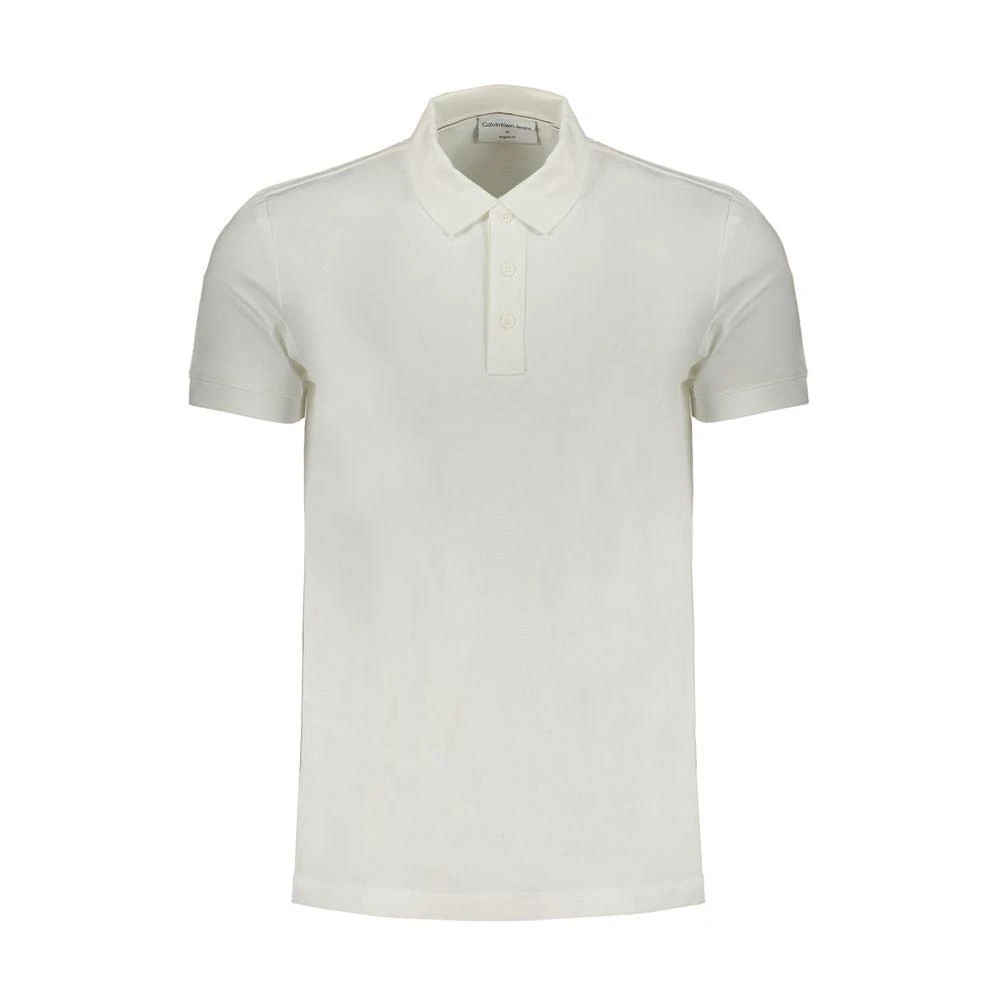 Calvin Klein White Cotton Polo Shirt 1