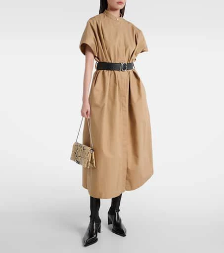 Jil Sander Carnet snake-effect leather clutch 5