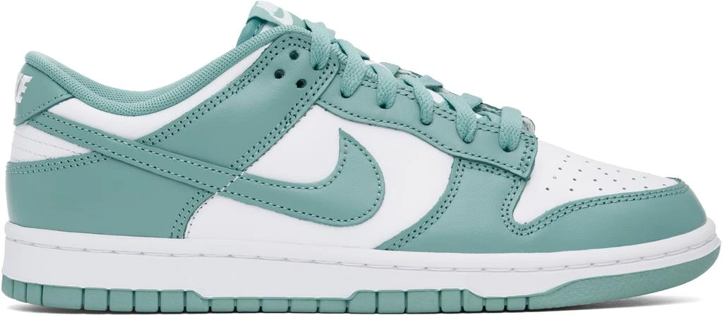 NIKE Blue & White Dunk Low Retro Sneakers 1