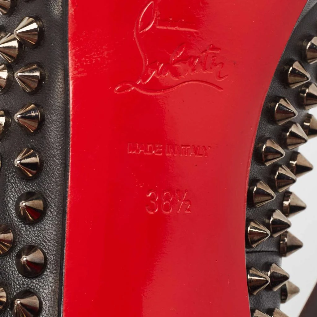 Christian Louboutin Christian Louboutin Black Leather Yolanda Spikes Pumps Size 38.5 8