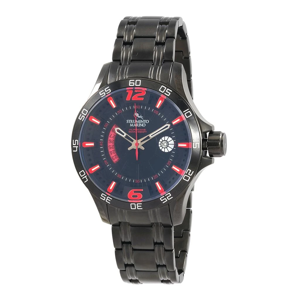 Strumento Marino Strumento Marino Hurricane 3 Hands Bracelet Quartz Black Dial Men's Watch SM116MB/BK/NR/RS 1