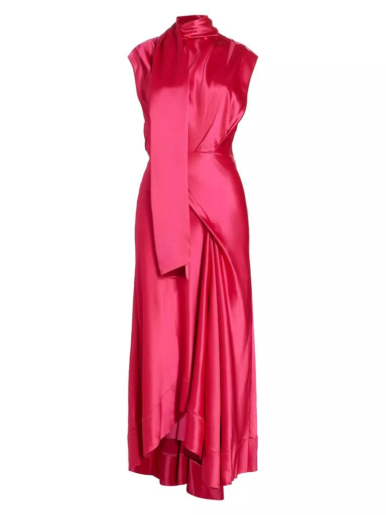 Acler Giles Asymmetric Satin Gown 1