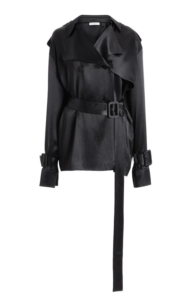 Salvatore Ferragamo Ferragamo Double-Breasted Satin Blouse - Moda Operandi from Fashion US