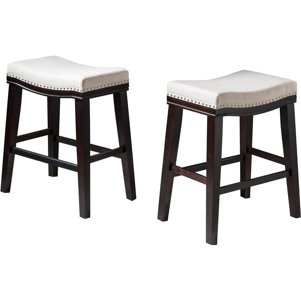 Streamdale Furniture Streamdale Premium Rubberwood Saddle Stools Durable and Stylish for Dining