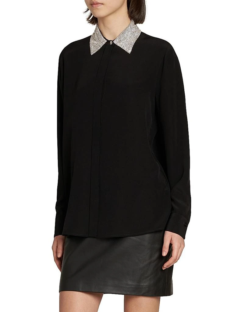 Versace Crystal-Embellished Silk Shirt 4