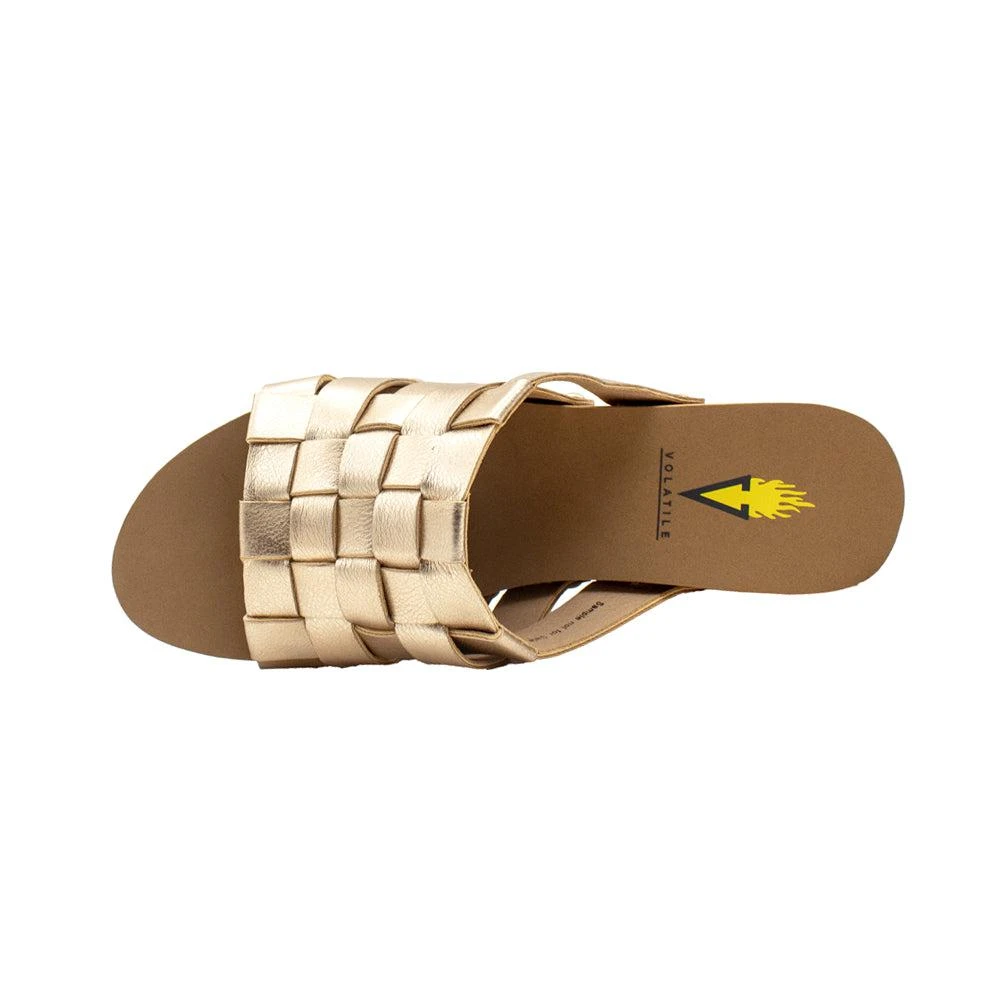 VOLATILE Enoki Studded Metallic Slide Wedge Sandals 4