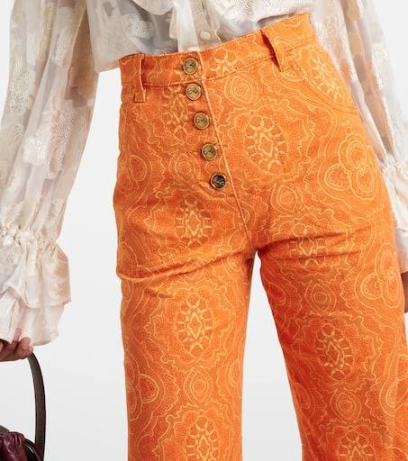 ETRO Printed high-rise flared jeans 4