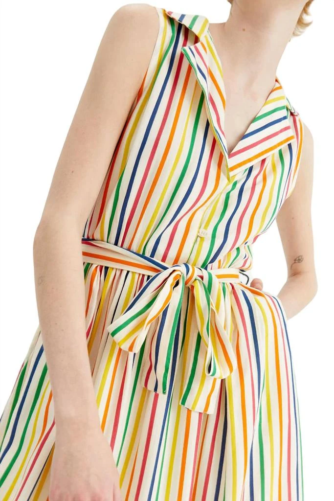Compania Fantastica Retro Rainbow Dress In Multi 4