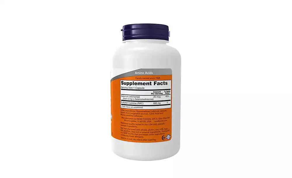 Now Foods Nac-Acetyl Cysteine ,600 mg ,250 Caps 2
