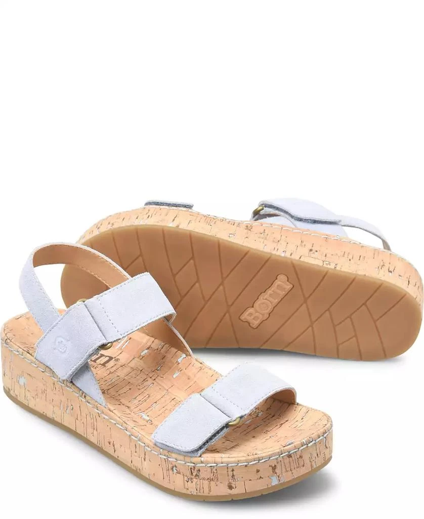 Born Women
s Sloan Round Toe Wedge Sandals 8
