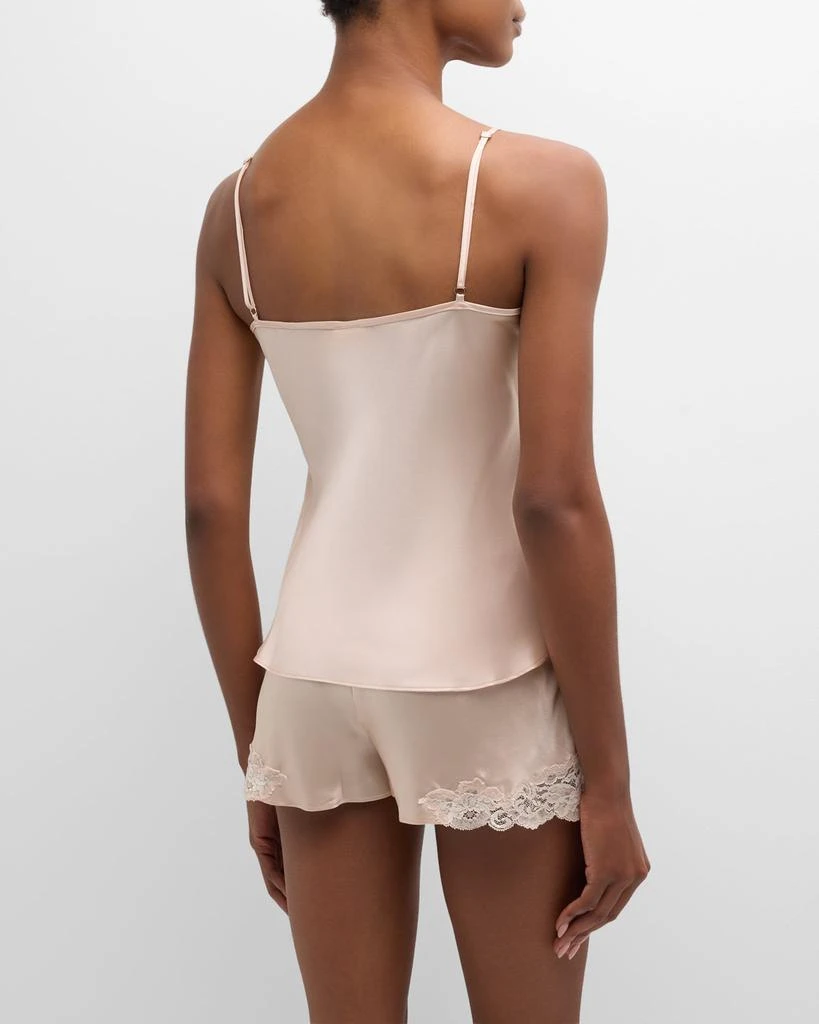 Christine Lingerie Bijoux Short Lace-Trim Silk Pajama Set 7