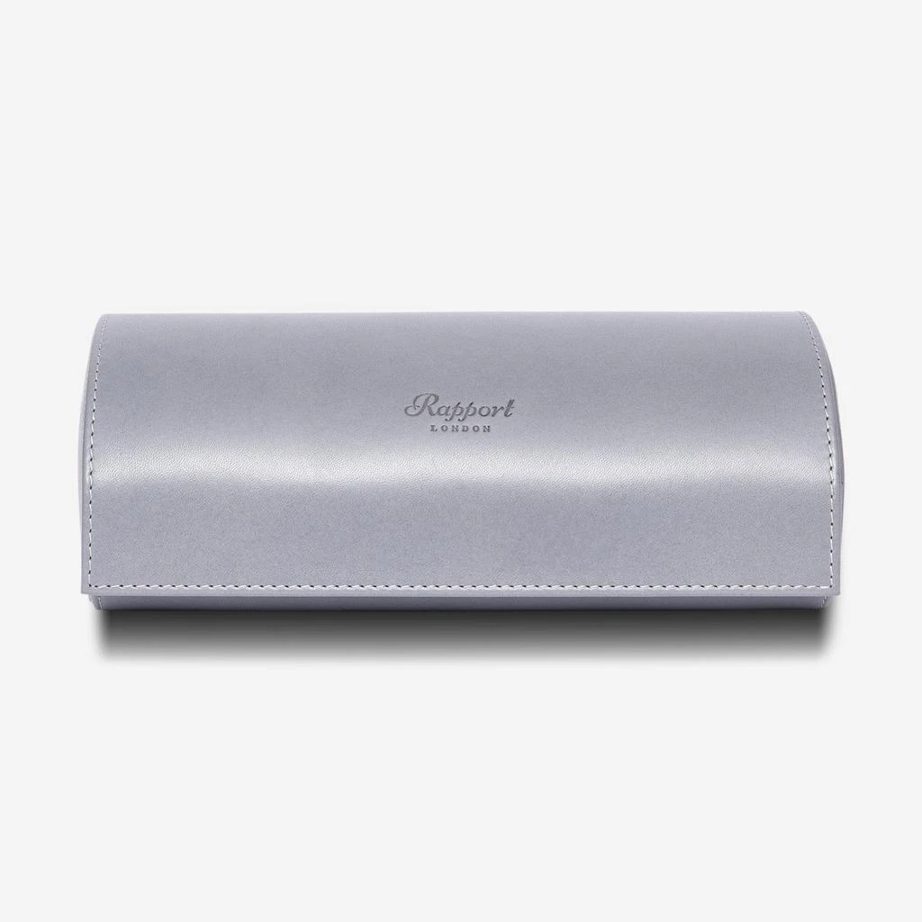 Rapport Rapport London Hyde Park Grey Leather Three Watch Roll D284 3
