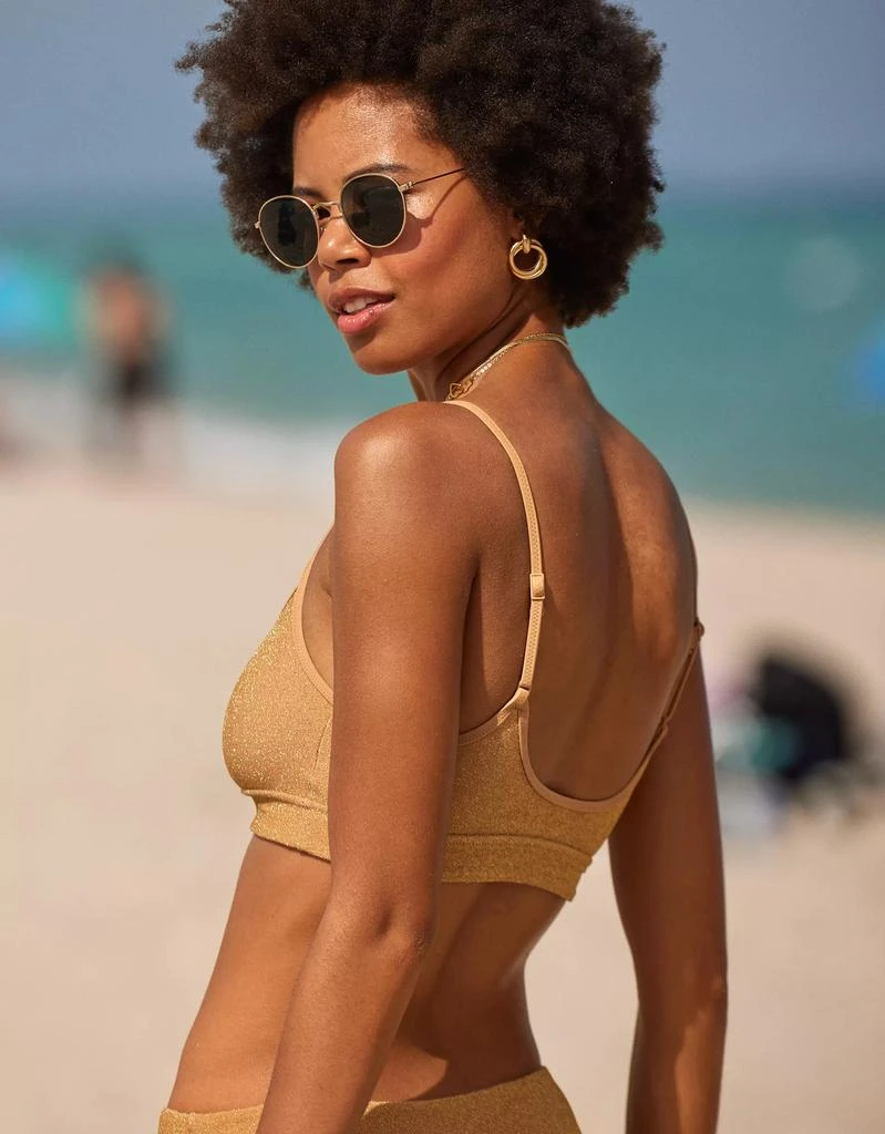 Aerie Aerie Sparkle Straight Scoop Bikini Top 2